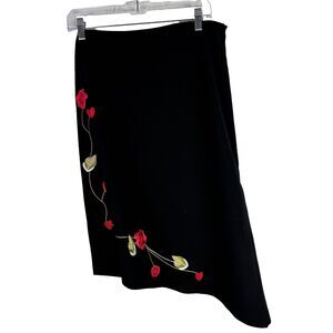 Russell Kemp Collection Women's Asymmetrical Skirt Vintage Embroidered Floral